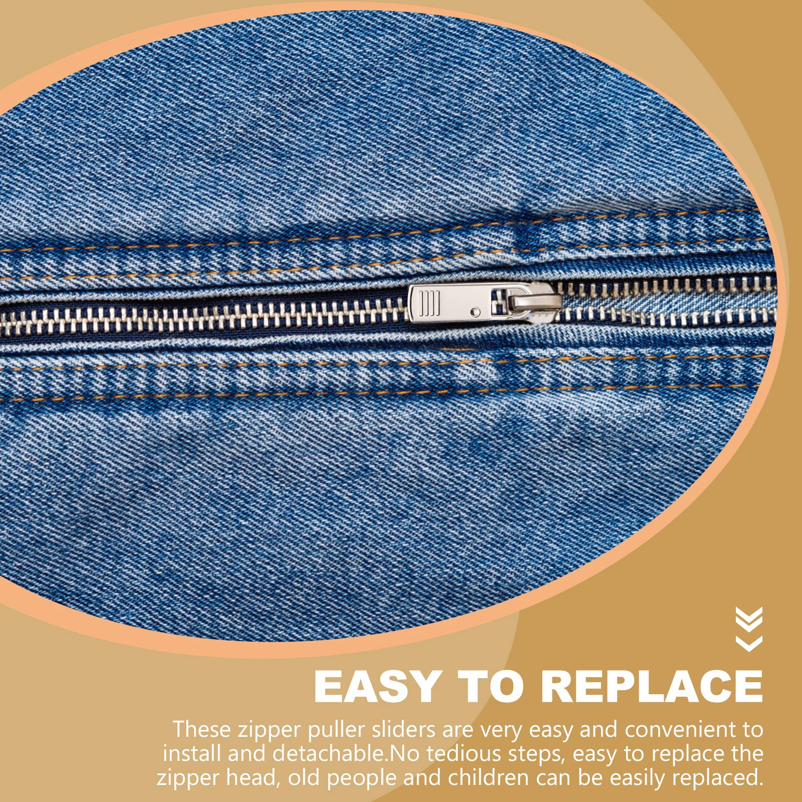 

16Pcs Zipper Puller Kit Alloy Replacement Pull Tab Non-Skid Design for Clothing Bags Luggage Tent Zippers DIY Repair Tool