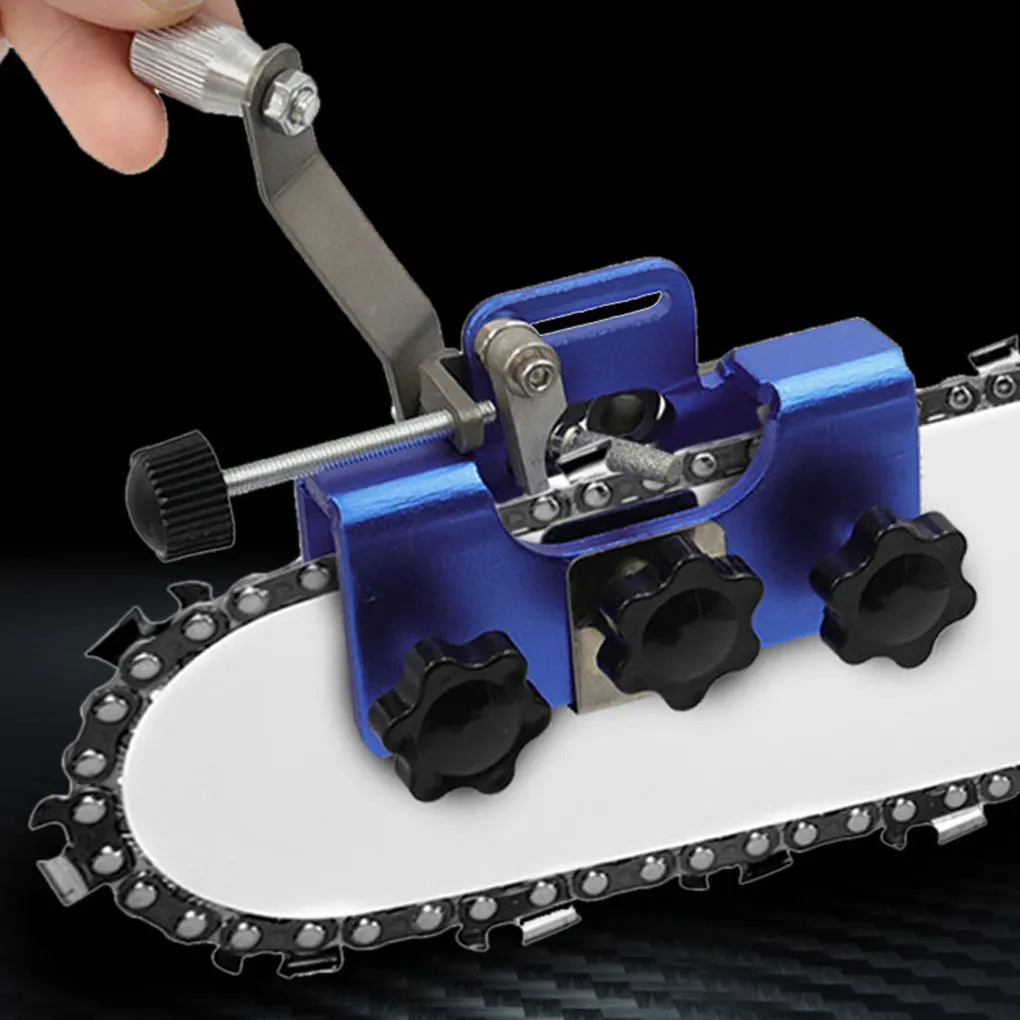 

Easy Portable Chainsaw Sharpening Jig Aluminium Alloy Chainsaw Sharpener with Grinder Stones Chain Saw Drill Sharpen Tool Parts