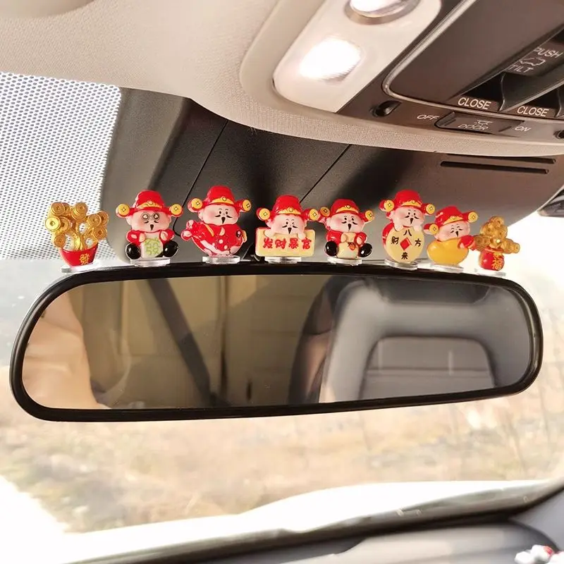 Super cute little God of Wealth car ornament decoration for electric vehicles interior, navigation screen and other in-car decor