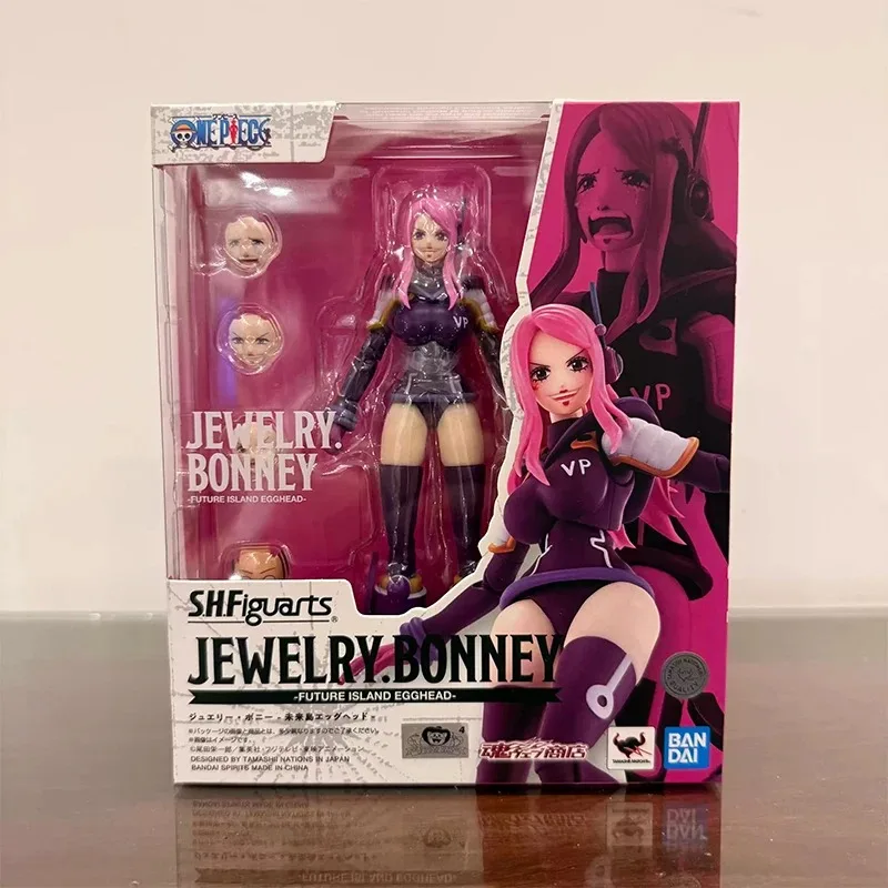 

Spot SaleBANDAI Original ONE PIECE Future Island Egghead SHF joyería Bonney figuras Anime juguetes molos acciónIn stock