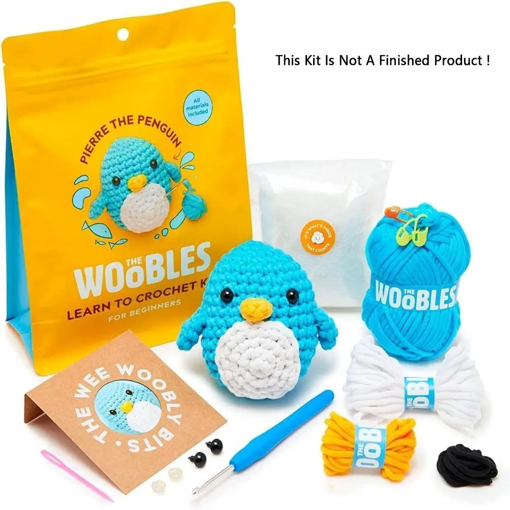 With Crochet Hooks Crochet Stuffed Animal Kit NEW Handmade DIY Set DIY Crochet Kit Beginner Cotton Yarn Set Kit