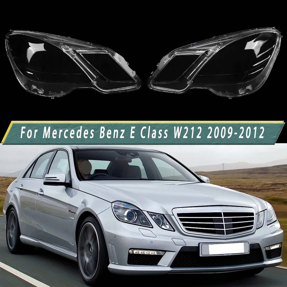 

1 пара сменных крышек линз для фар для Mercedes-Benz E Class W212 2009-2013, корпус фары для A2128209561, A2128209661