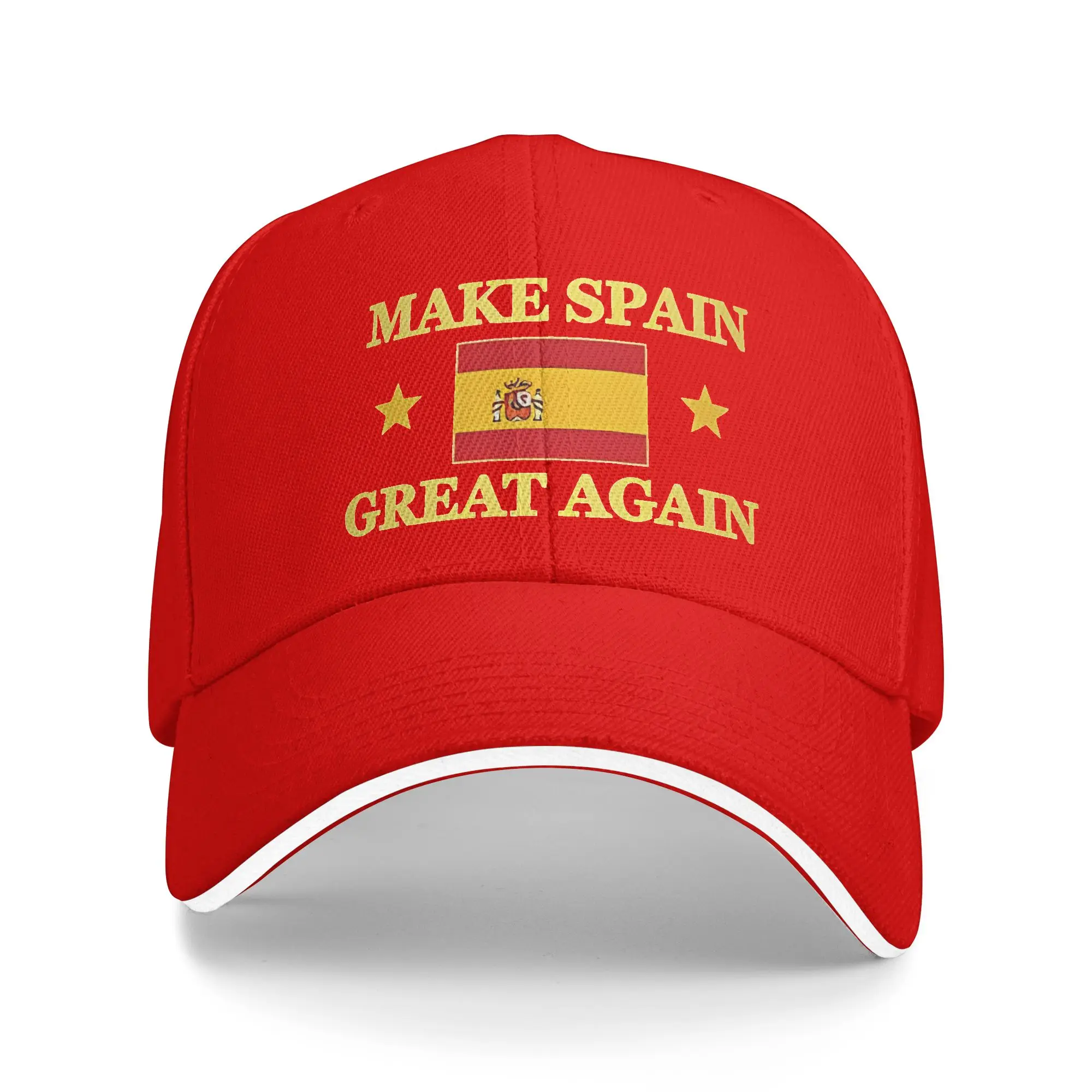 Make Spain Great Again Spanish Pride Sandwich Caps Unisex Casual Baseball Caps Espana High Quality Golf All seasons Hat Adult