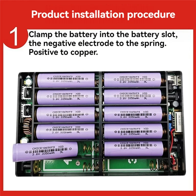 HFES No-Soldering 18650 Battery Box Fast Charging Battery Box DIY Box For Laptops, Routers, Tablets