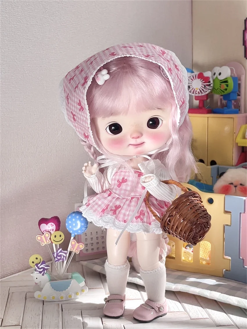 دا تو ديان ديان القوس الكبير كعكة مجموعات BJD دمية ملابس الطفل اللعب فستان لطيف ملون أزرق أصفر وردي الفتيات الهدايا إكسسوارات دمي #6