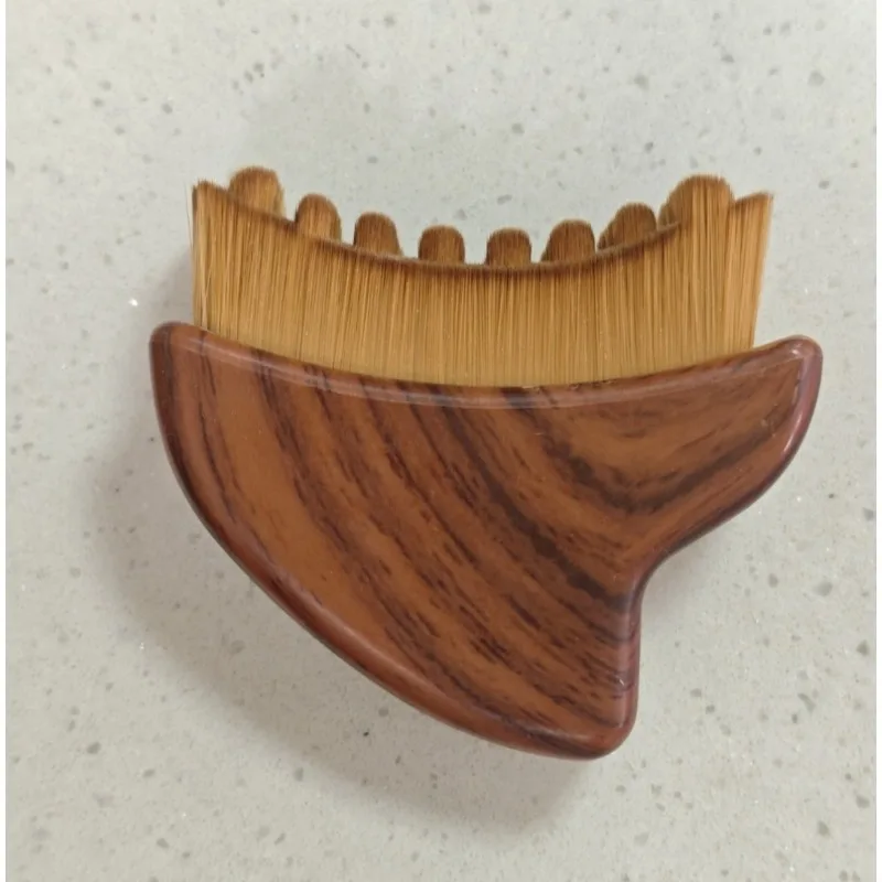 Facial Massager and Contour Brush - Soft-Bristled Lymph Node Massage Brush, Equipped with an Ergonomic Handle, Suitable for Pain