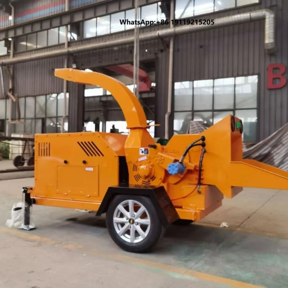 Heavy Duty Large Caliber Wood Chipper Electric Dual Use Tree Twig Shredder Landscape Garden Branch Cutter 2T/H 15cm