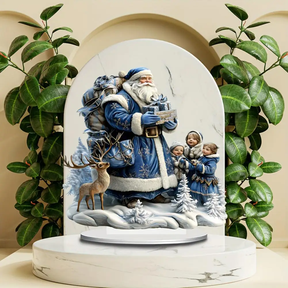 زخرفة عيد الميلاد الاكريليك عطلة حزب ديكور الثلجي المقصورة زخرفة مجموعة لقضاء عطلة الجدول ديكور الاكريليك سطح المكتب سجل للمنزل