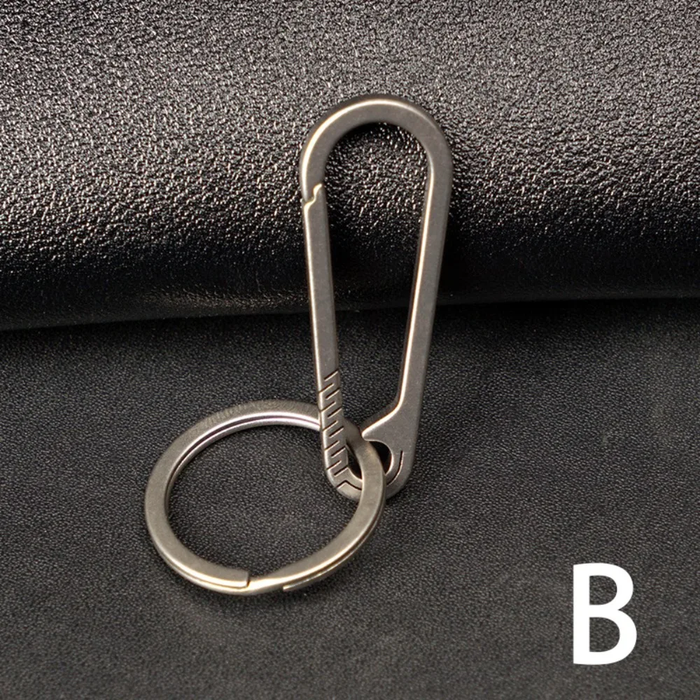 1PCS Multifunctional Titanium Alloy Metal Keychain Quick Release Carabiner Buckle Bottle Opener Car Accessories Waist Keyring