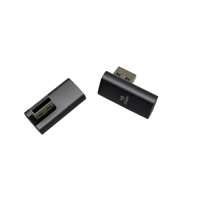 USB3.0 Male to Female 90 Degree Right Angle Extension Adapter USB Upward Elbow Adapter 10Gbps for Laptop PC Connector Converte