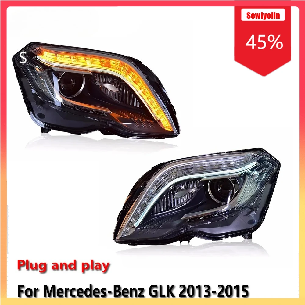 

Car Lamps Headlight Assemblies For Benz GLK 200 260 2013-2015 Fog DRL Brake Turn Signal Lamp Plug and Play