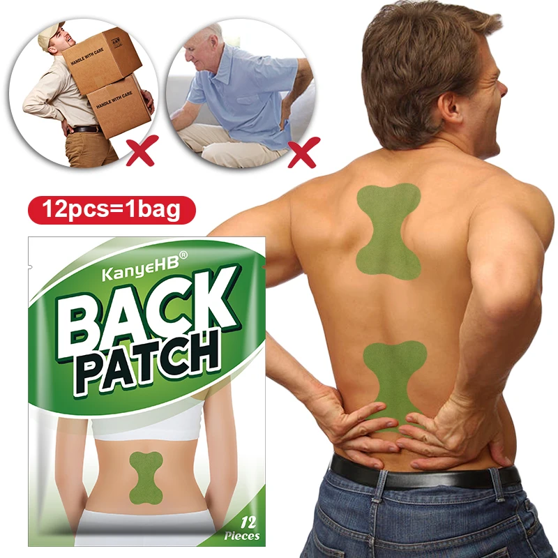 

12pcs=1bag Medical Back Pain Plaster Lumbar Joint Strain Muscle Soreness Neck Neuralgia Warm & Comfortable Wormwood Extract W041