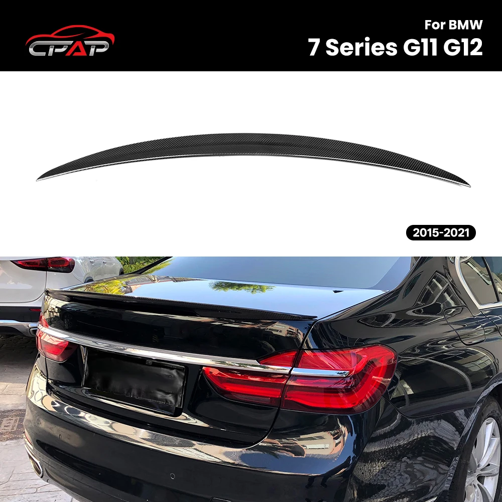 

Real Dry Carbon Fiber Rear Roof Trunk Spoiler Wing Tail Fin Car Styling For BMW 7 Series G11 G12 2015-2021 P Style