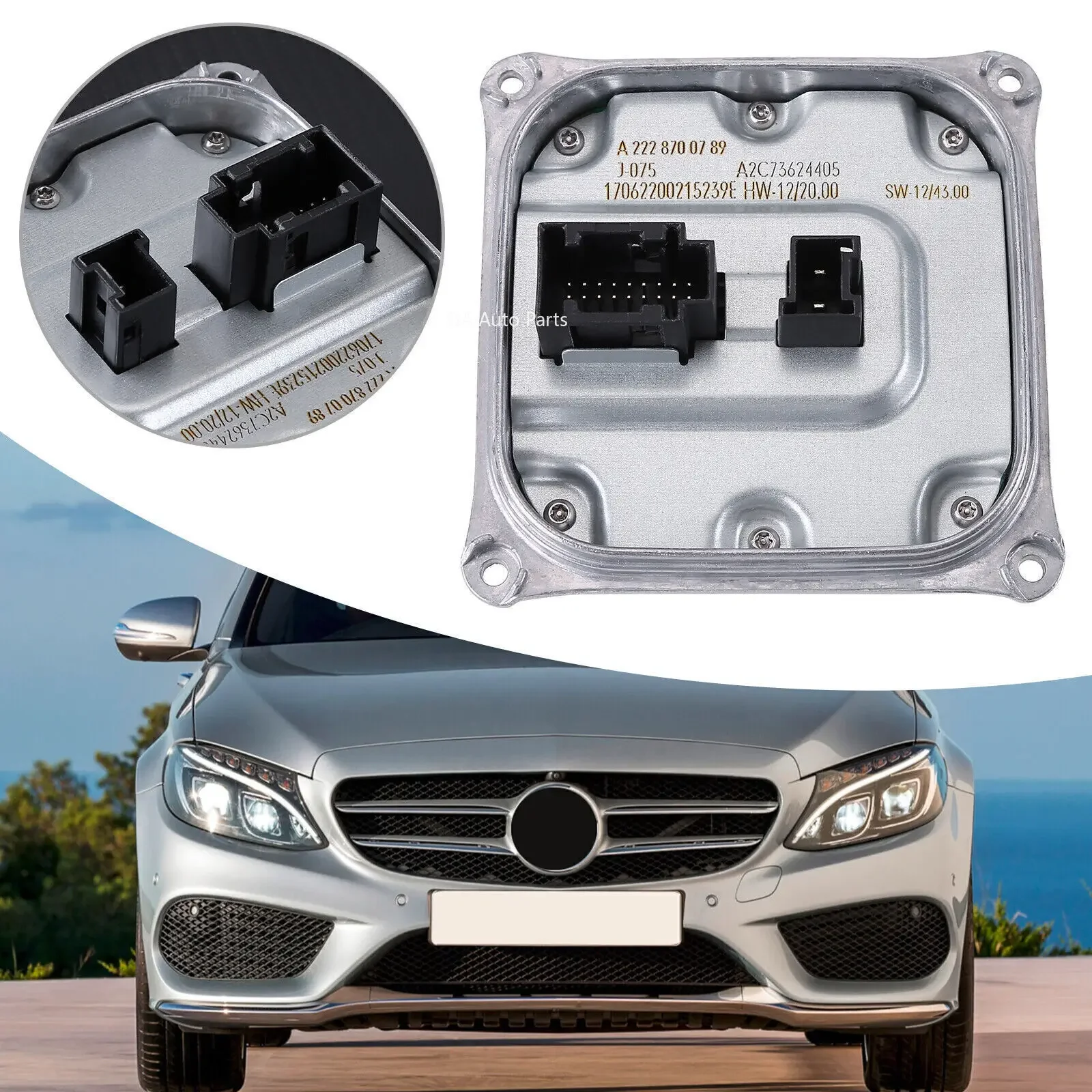 

New A2228700789 LED Headlight Module Front Lamp Control Unit Ballast For Benz C E S Class W212 W222 W218 W205 2228700789