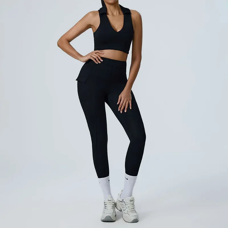 

Seamless Yoga Sets Sports Fitness Hip-lifting High Waist Sexy Sports Bra Yoga Suit Workout Gym Leggings Sportswear for Women