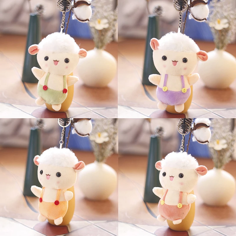 Cute Strap Small Sheep Pendant Lamb Mini Plush Toy Lamb Bag Pendant Keychain Gift Female