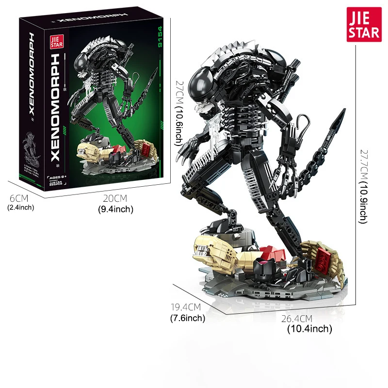 JIESTAR Xenomorph superhero character JJ9154 assembled building block model 882 pcs