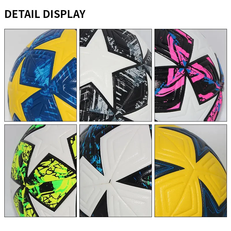 Professional Seamless PU Soccer Ball Size 4 & Size 5 Waterproof Outdoor Lawn Match Training Footbal
