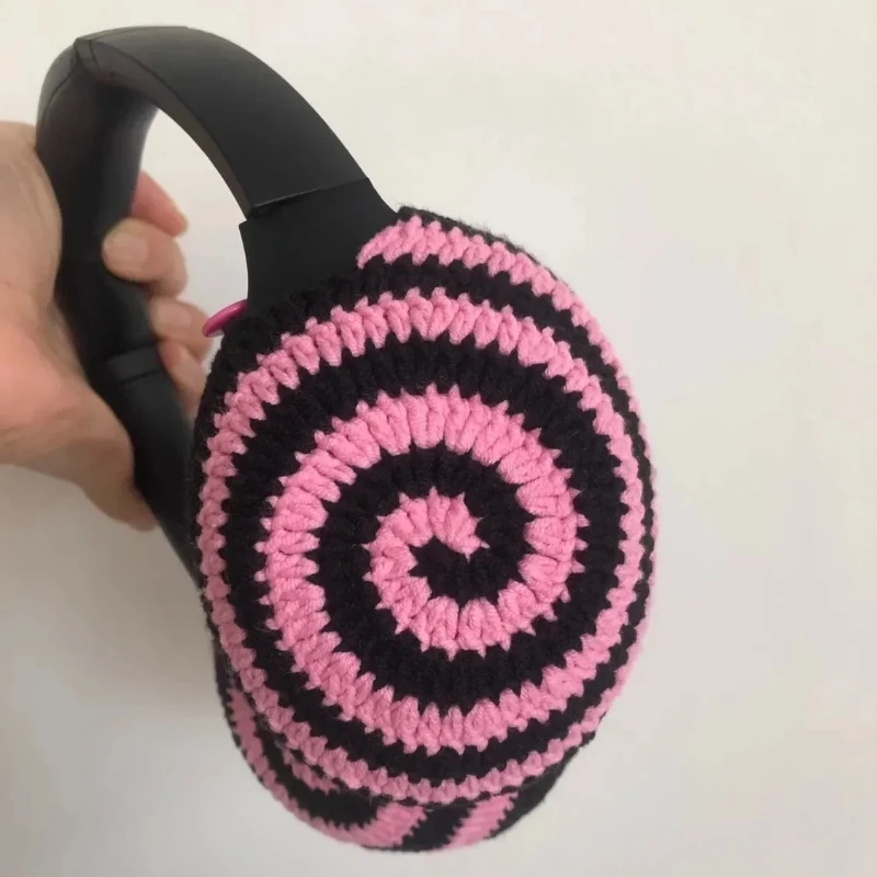 for Sony XM4/5 Knitted headphone Protective Cover Handmade Bluetooth Earphone Decoration Personalized Design Plush Case Cover