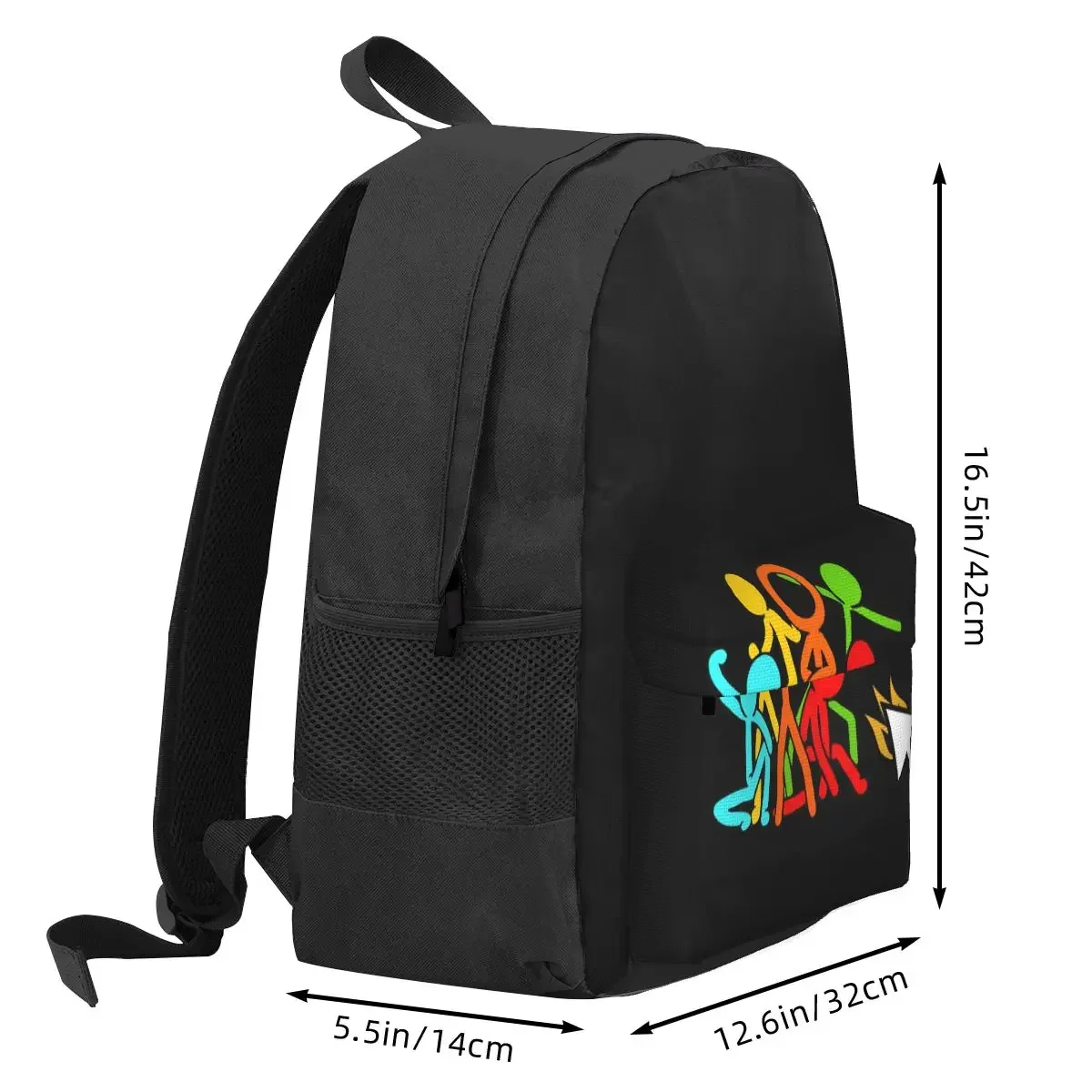 Five Stick Figures Alan Becker Gaming Backpack Student BookBag Children School Bag Laptop Shoulder Bags for Boys Girls