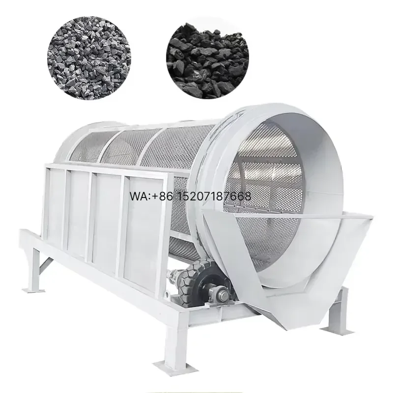 Wmwmnu Rotary Trommel Screen Drum Filter for Sieving Mineral Particle Size Sand Gravel Screening Industrial Rotary