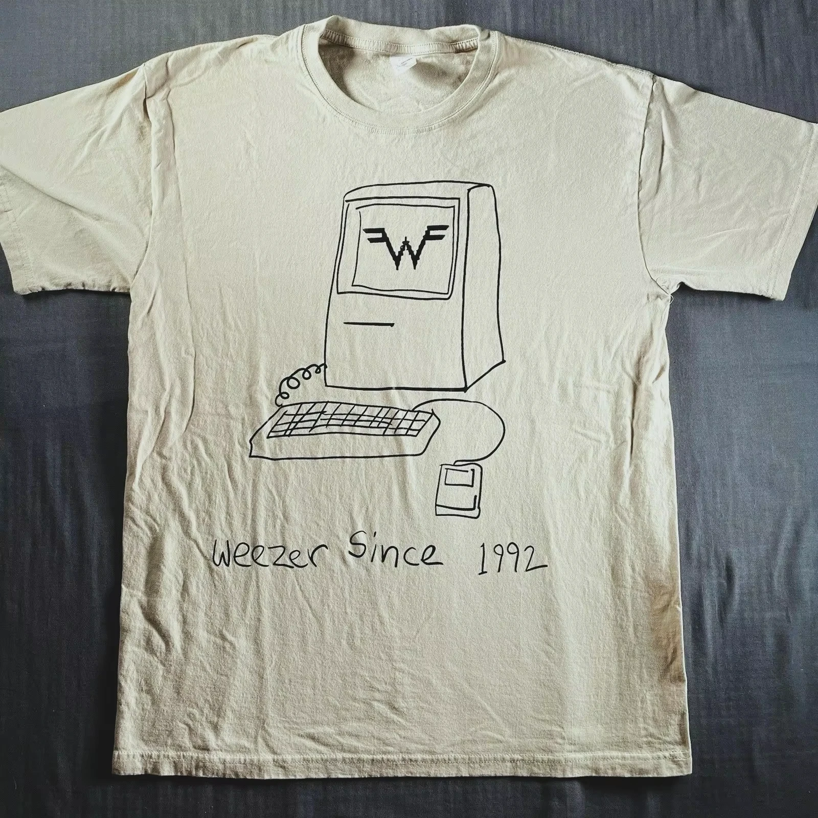 Neues Punk-Retro-Band-T-Shirt Weezer Seit 1992 Computer-Band-T-Shirt Alt-Punk-Rock-Streetwear-Print, lässig – Detail 6