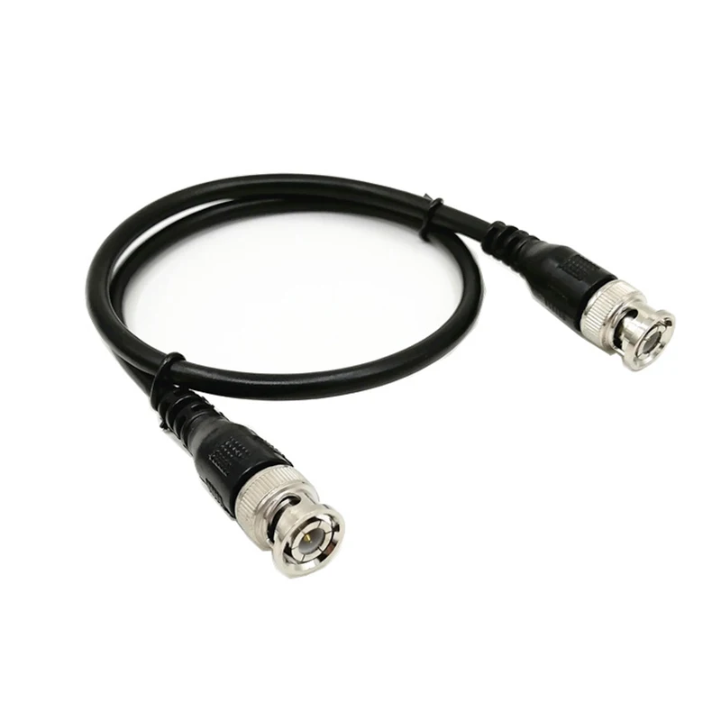 

1PCS Pure Copper BNC Male To Male Straight Crimp Q9 Head HD Monitor Line Double-head Video Cable 0.5 M / 1 M Jumper