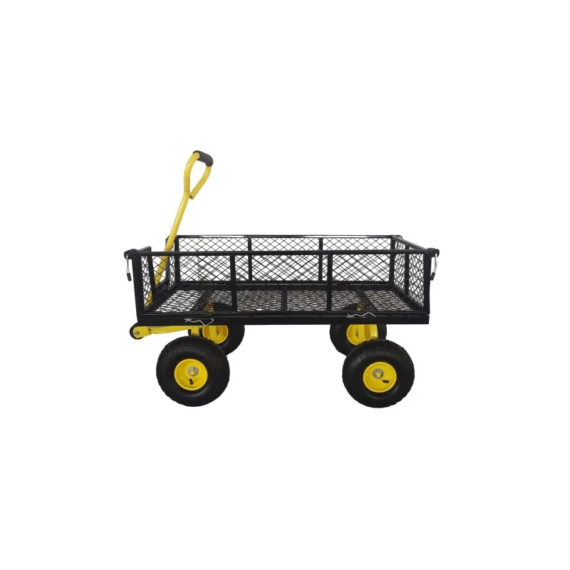 

Yellow garden cart, folding utility belt, heavy duty garden cart