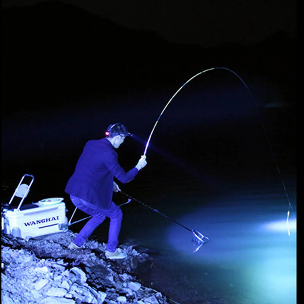 Linterna frontal LED portátil para acampada al aire libre, linterna de trabajo de reparación de cabeza, Zoom, tapa para senderismo y ciclismo, 2000