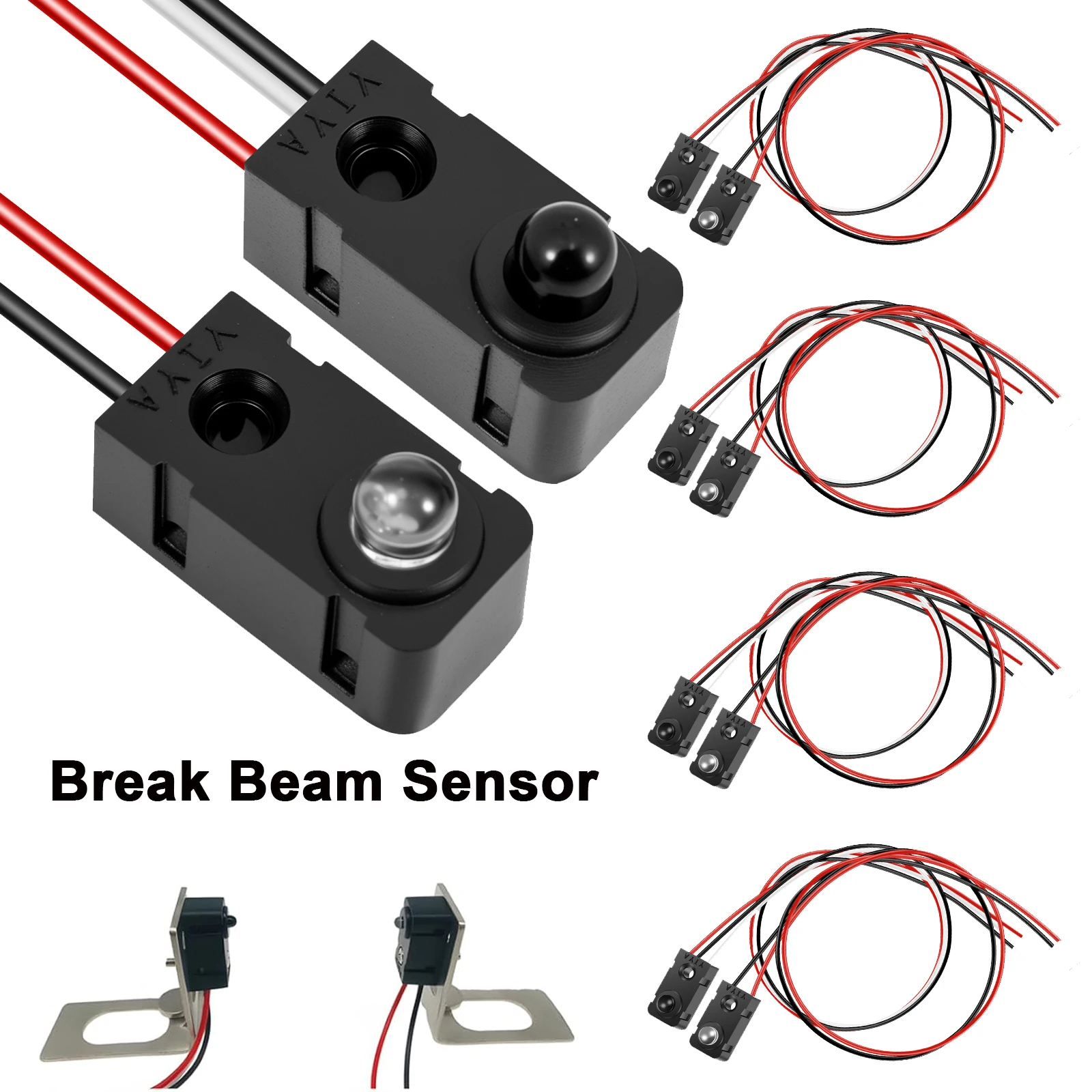 4 Pares de Sensores de Distância IR Break Beam com LEDs, Módulo de Contagem, Sensor de Distância Dividido, Interruptor Fotoelétrico de Barreira de 5MM para Aplicação