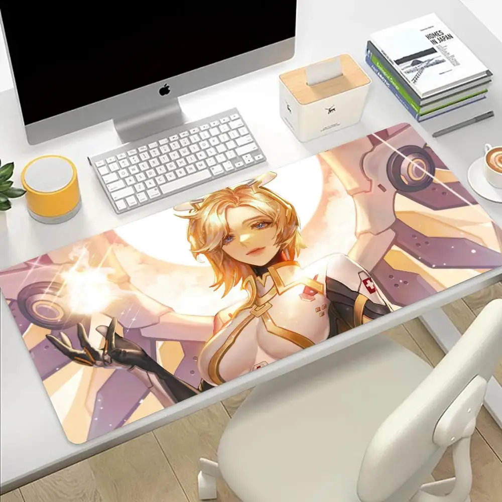 900x400 Laptop Office Rubber Soft Desk Mat Computer Keyboard HD Print Mousepad Xxl Anime Gaming Girl Overwatch Large Mouse Pad