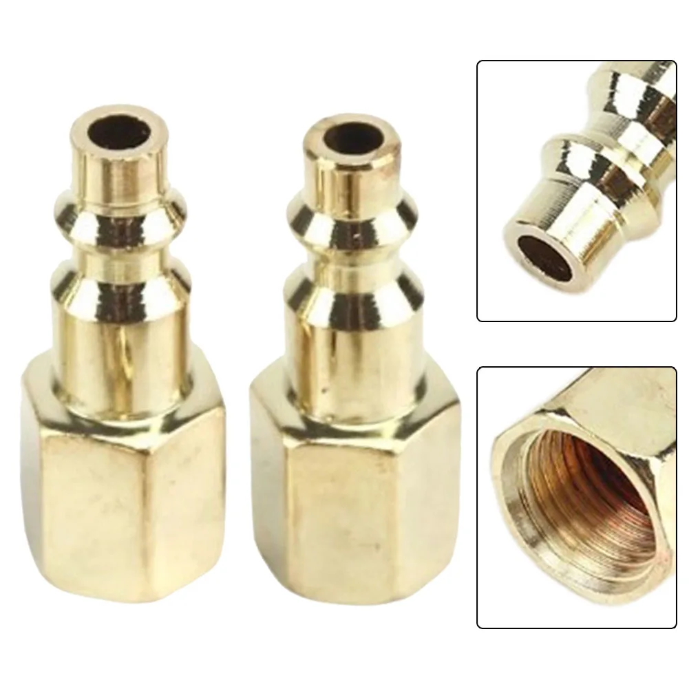 New Quick Connector Durability Nickel Plated Quick Release Fittings Simple To Use Disconnected 2pcs 41mm Length