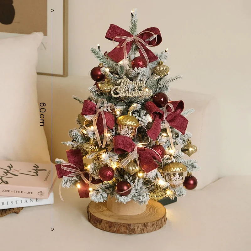 

Christmas Tree New Christmas Decorations Designer Kawaii Luxury Cute Save Space Home Desktop Simulation Small Ornament Gift