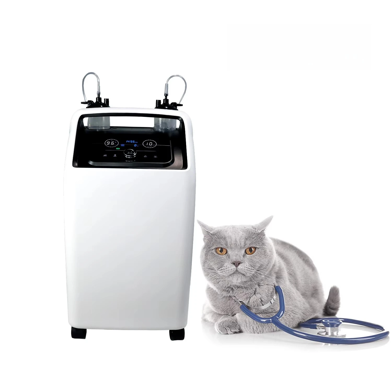 Hight Quality Animal Medical Use Oxygen Supply System Veterinary Instrument Concentrator with Nebulizer