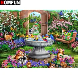 HOMFUN Full Square/Round Drill 5D DIY Diamond Painting 