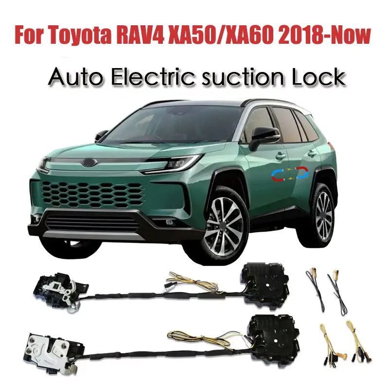 For Toyota RAV4 XA50/XA60 2018-Now Car Soft Close Door Latch Pass Lock Actuator Auto Electric Absorption Suction Silence Closer