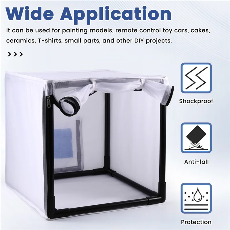 

ABXF-Аэрограф для распыления краски, с фильтром и шторкой, 15-дюймовый портативный инструмент для проектов DIY