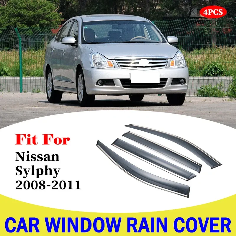 

Car Window Rain Visor Car Windows Protection Rain Shield Visor Cover Fit For Nissan Sylphy 2008-2011 car-styling accessories