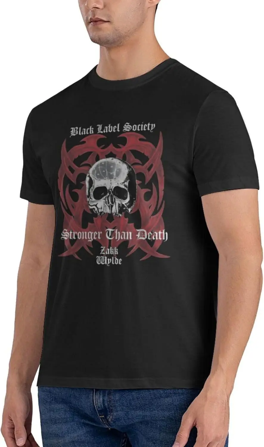 Black Label Music Society Men's T-Shirts Casual Comfortable Design Graphic Crew Neck Short Sleeve Top Black