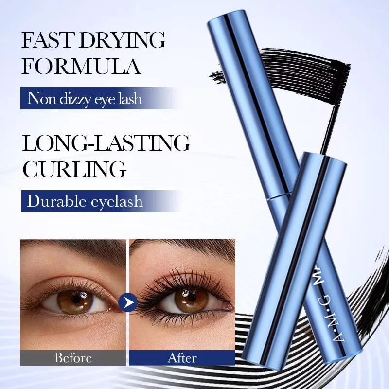 Rímel de alongamento de cílios, à prova d'água, longa duração, sedoso, preto, extensão de cílios, maquiagem, beleza, cosméticos coreanos