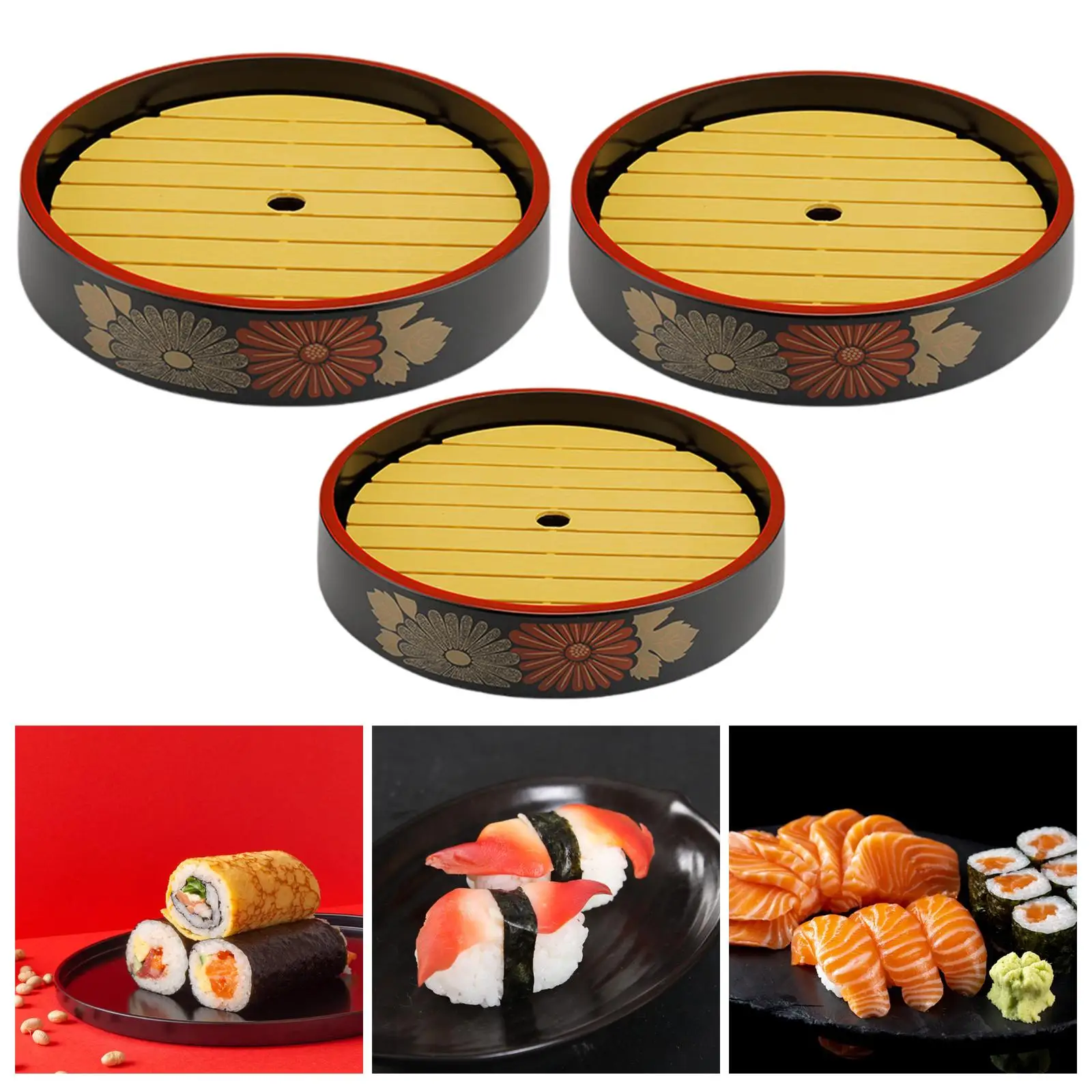 

Japanese Sushi Plate Circular Sushi Board Sushi Food Tray Sashimi Tray Sushi Serving Platter Sashimi Sushi Serving Plate