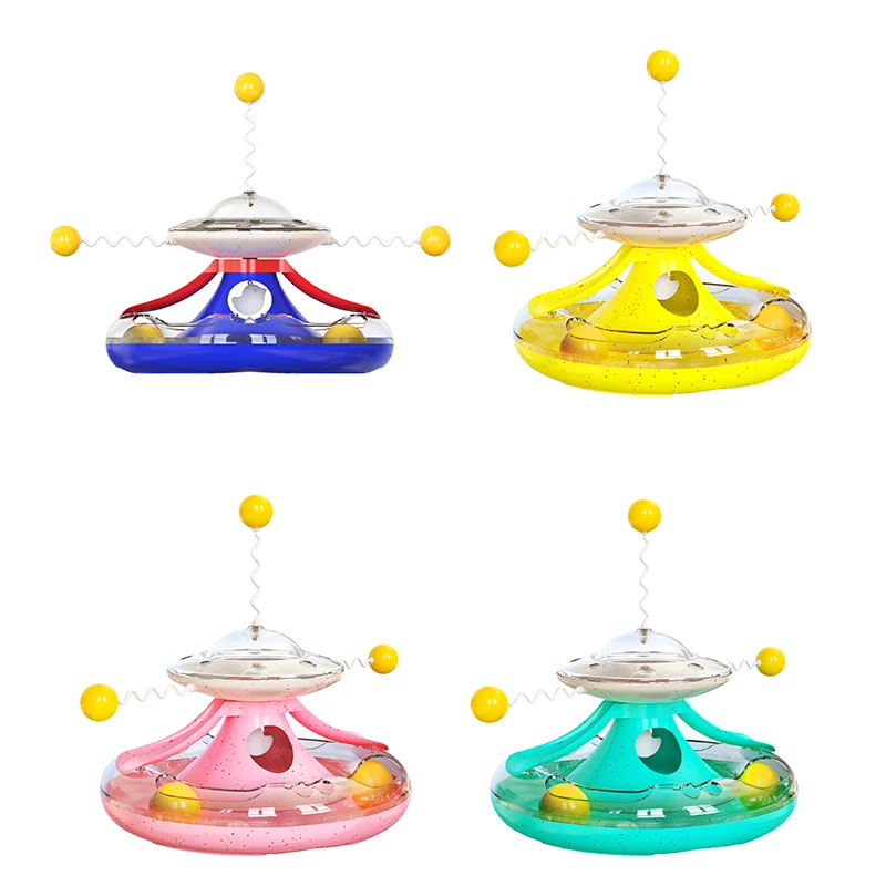 

Popular Toys Happy Carousel Anti-tip Design Tease Stick Pet