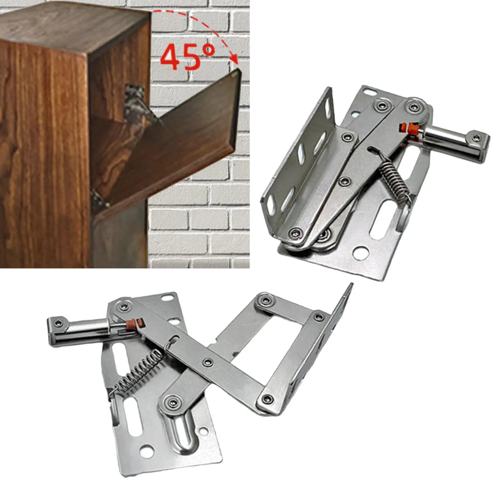 

2 Pieces Tip Out Tray Hinges Practical Sturdy Space Optimization Spare Parts Scissor Damping Hinge for Kitchen Cabinet Doors