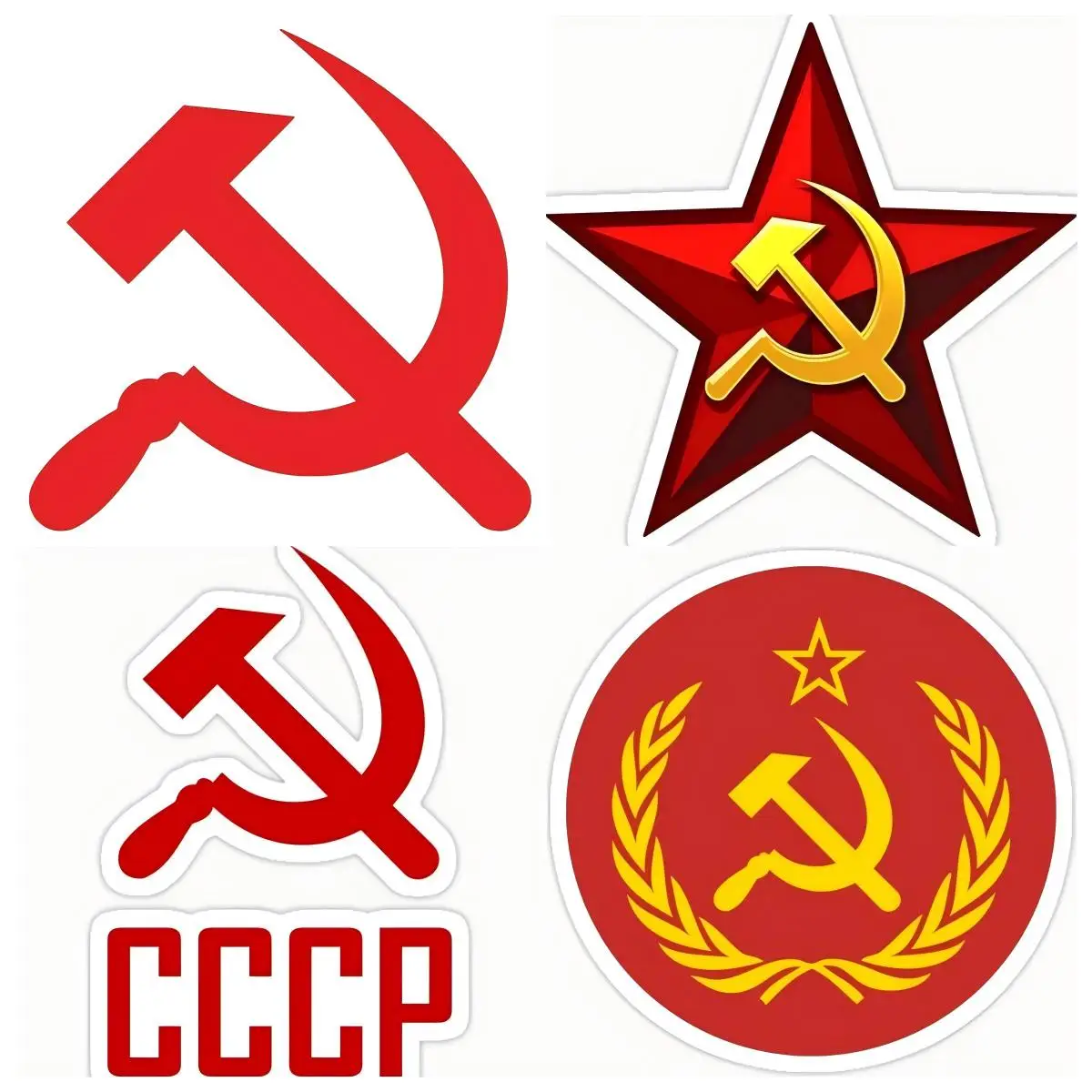 Hammer and Sickle CCCP Vinyl Decal USSR Soviet Union Symbol Sticker