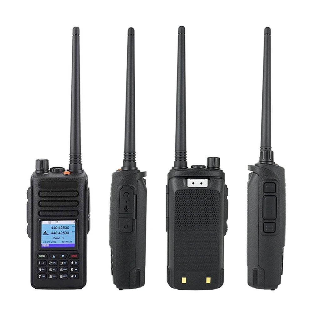 Baofeng-walkie-talkie DM-1702, Radio bidireccional Digital y analรณgica de 5W, banda Dual y modo Dual, DMR, nivel de ranura de tiempo Dual con GPS