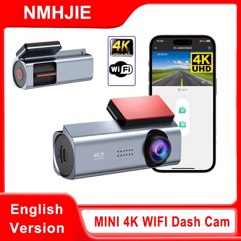 

4K 2160P Mini Dash Cam For Car DVR Camera Support WIFI Video Drive Recorder Dashcam Registrar Night Vision Car Assecories