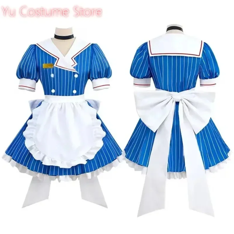 Miku أزياء تنكرية أنيمي Mesmerizer موحدة المرأة مخطط فستان خادمة قبعة المئزر دعوى هالوين عيد الميلاد Carniva4;v'5,f;6.j;8' #3