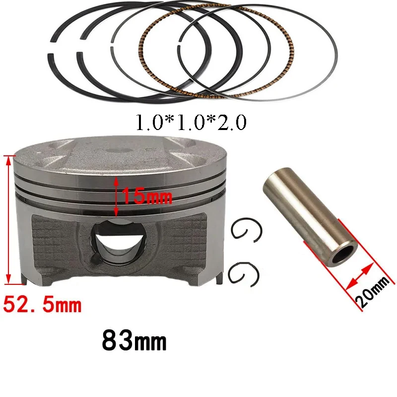 Motorcycle 83mm Big Bore Piston Kit with Ring Set For Suzuki Burgman Skywave 400cc AN 400 parts 83mm STD +25 +50 +75 +100