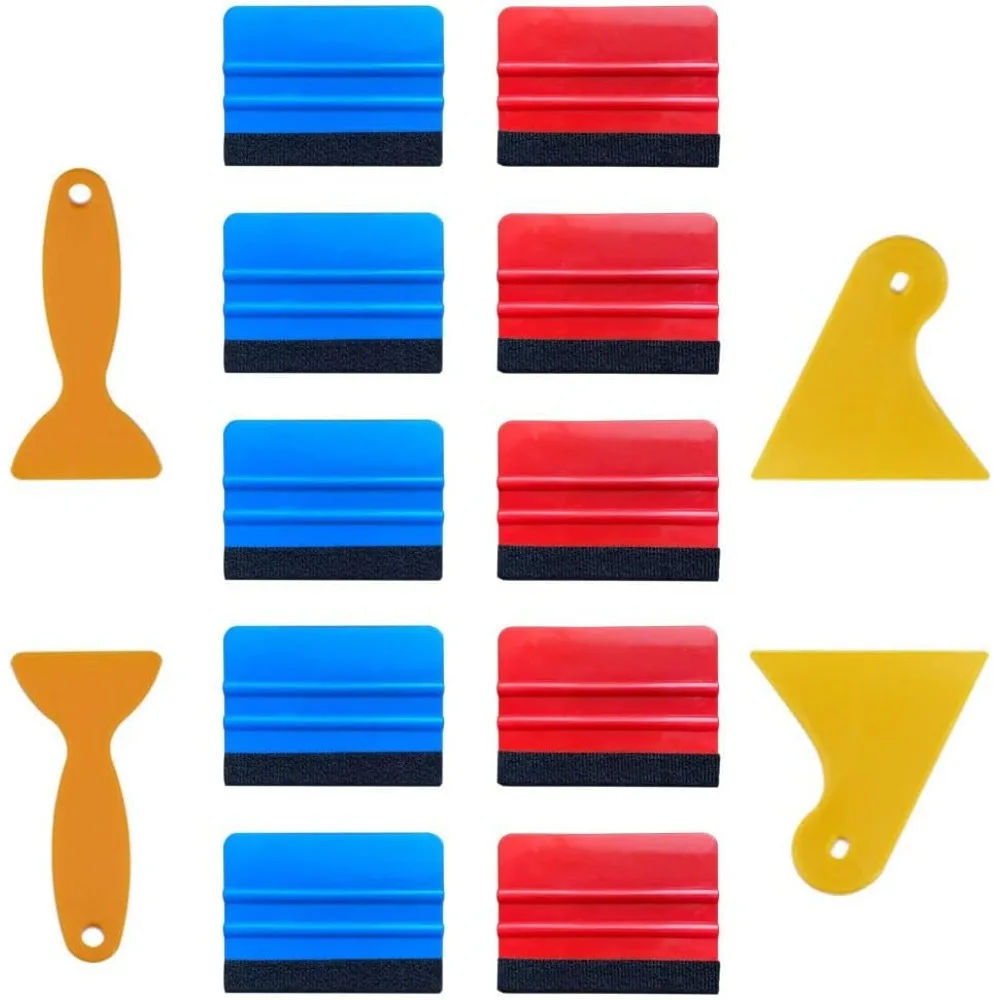 Felt Edge Squeegee Car Wrapping Tool Kits Vinyl Wrap Squeegee Applicator Tool for Car Vinyl Wrap, Window Tint, Wallpaper - view 3