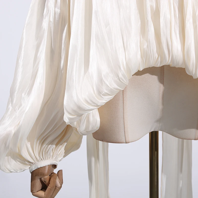 KBQ – chemisier ample pliable pour femmes, couleur unie, élégant, Chic, col rond, épaules dénudées, chemises pour les déplacements quotidiens, Style à la mode, nouveau
